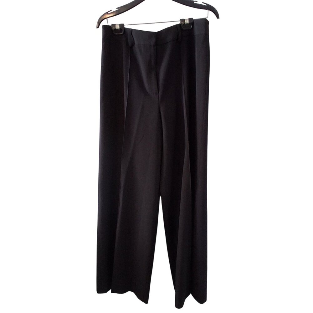 Milly nwt Hayden pintuck trousers womens 12 black USA fabric from Italy pants